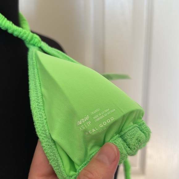 Aerie Triangle Neon Green Bikini Top - Picture 5 of 5